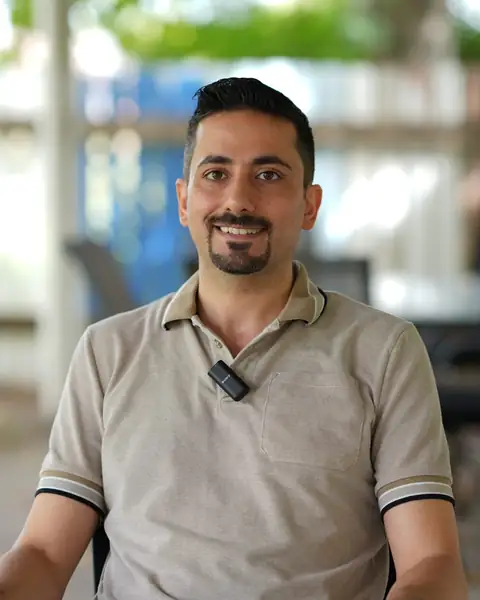 Dr Almallah, outside the surgery